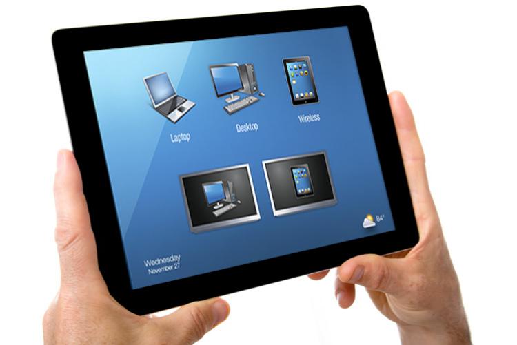 AV control using a tablet