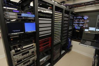 government broadcast equipment room